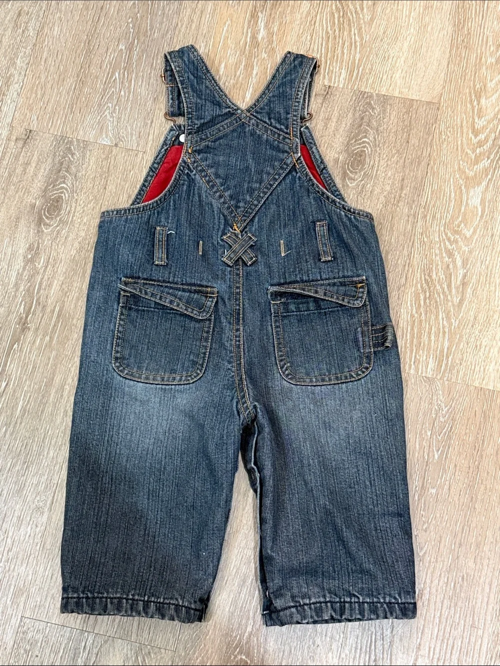 Vintage babyGap Baby Boy Fully Lined Denim Overalls 6-12 Months